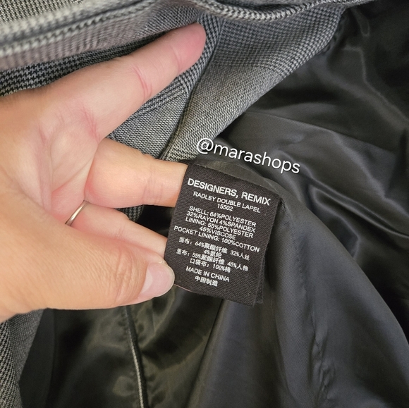 Designers Remix Radley Double Lapel Blazer Jacket - Picture 9 of 11